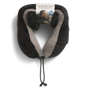 G-FORCE Black 10x11 Sanitized Cooling Fabric Memory Foam Neck Pillow